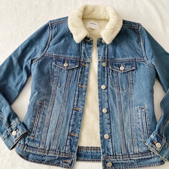 Old Navy Sherpa Jean Jacket - Picture 2 of 8
